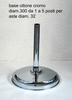 A-base diam. 300 ottone cromato da 1 a 5 posti per aste diam. 32 art. 248 , 248-2 , 248-3 , 248-4 , 248-5.jpg